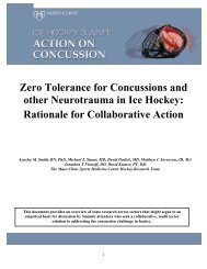 Zero Tolerance for Concussions and other Neurotrauma in Ice - IIHF