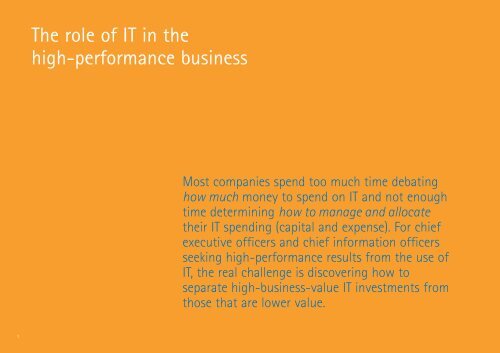 Managing IT Investments in the High-performance ... - Accenture