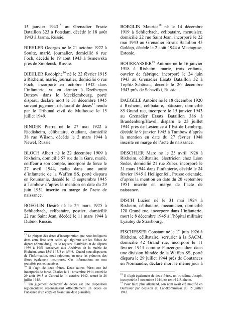 Les non-rentrÃ©s de Rixheim. Extrait du Bulletin 2012 ... - MalgrÃ©-Nous