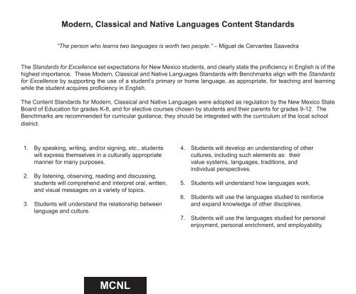 MCNL - Center for the Education and Study of Diverse Populations