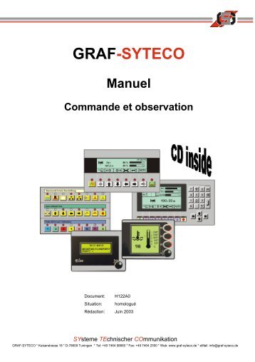 Manuel des appareils de commande - Graf-Syteco