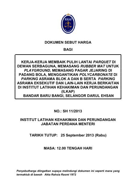 Download Quotation Document - Institut Latihan Kehakiman Dan ...