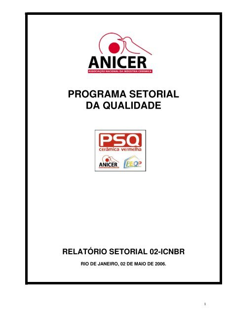 PROGRAMA SETORIAL DA QUALIDADE - Anicer