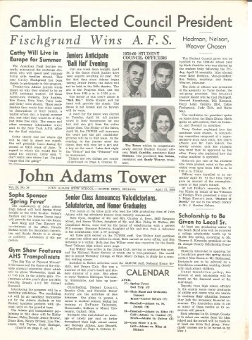 John Adams Tower - John Adams High School Class Of 1961