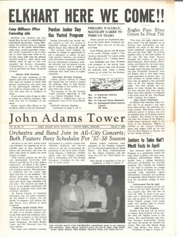 John Adams Tower - John Adams High School Class Of 1961
