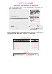 CaracterÃ­sticas de las cartas informales