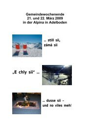 âE chly siiâ â¦ - EMK Thun / Heiligenschwendi