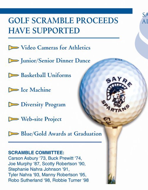 SAYRE GOLF SCRAMBLE - Sayre School