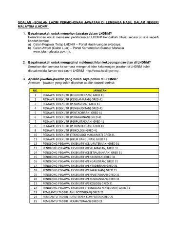 Soalan Lazim Interview Lhdn - Contoh IK