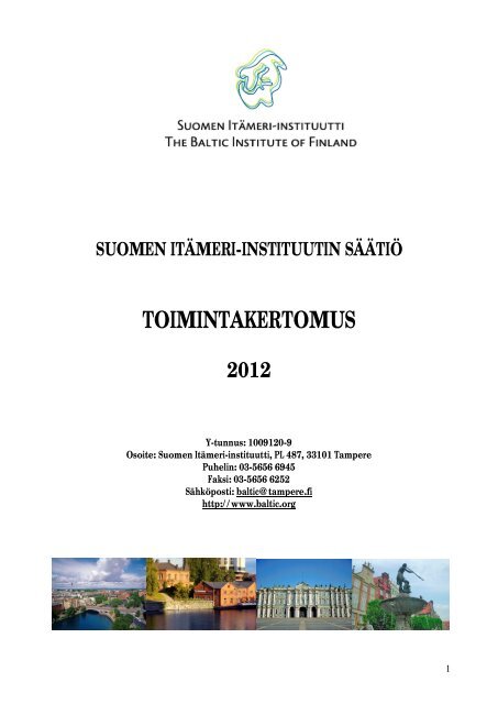TOIMINTAKERTOMUS - The Baltic Institute of Finland