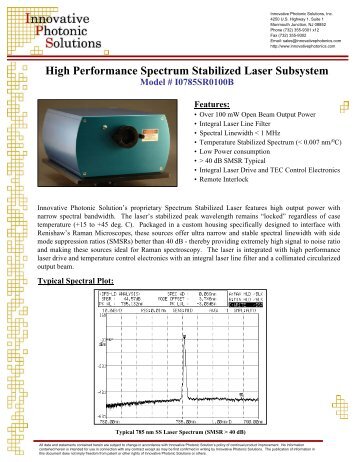 I0785SR0100B - Innovative Photonic Solutions