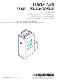 diris a20 rs485 â jbus/modbus