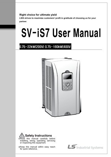 SV-iS7 User Manual - Inverter Drive Supermarket