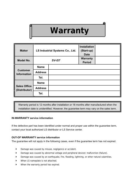 SV-iS7 User Manual - Inverter Drive Supermarket