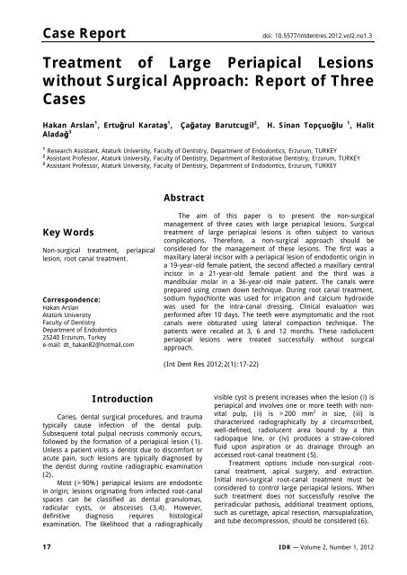 Case Report International Dental Research Case Report International Dental Research