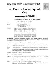19. Pioneer Junior Squash Cup