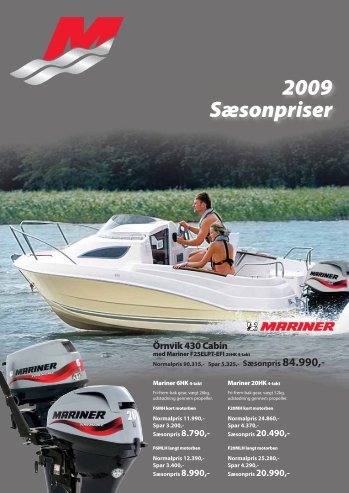 2009 SÃ¦sonpriser - mercurymarine.dk