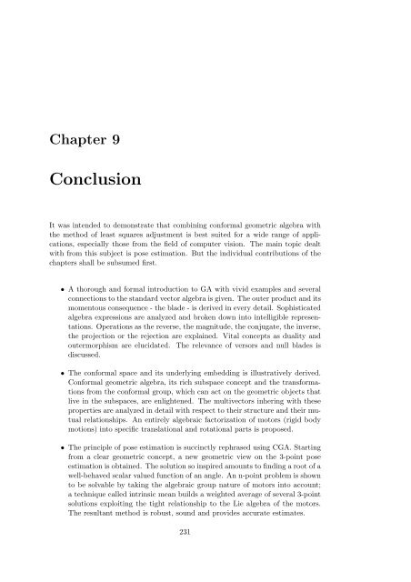 Conformal Geometric Algebra in Stochastic Optimization Problems ...