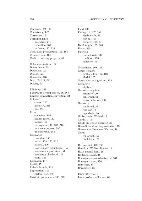 Conformal Geometric Algebra in Stochastic Optimization Problems ...