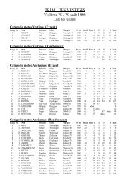 TRIAL DES VESTIGES Vulliens 28 - 29 aoÃ»t 1999 - Trial Club Moudon