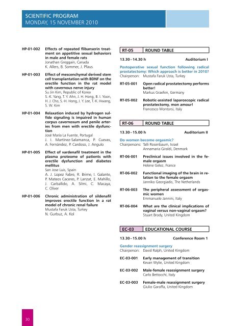 final PrograM 13th Congress of the european society for ... - ESSM