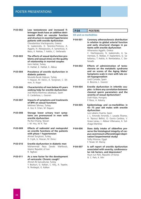 final PrograM 13th Congress of the european society for ... - ESSM