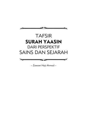 TAFSIR SURAH YAASIN SAINS DAN SEJARAH - NikNasri.com