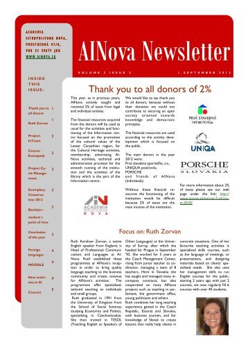 EN Newsletter 3_sept 2012 - Academia Istropolitana Nova