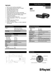 Highlights Datasheet Raytek Marathon Series - B.L.W. Visser B.V.