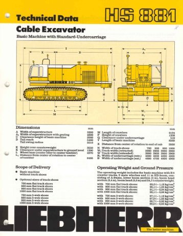 Technical Data 5 EL Cable Excavator '12 - Liebherr