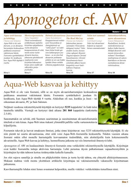 Aponogeton cf. AW 1/2005 - Aqua-Web