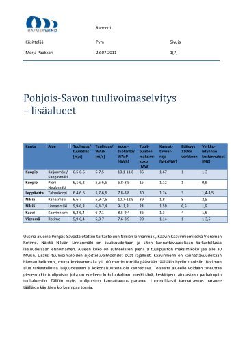 lisäalueet - Pohjois-Savon liitto