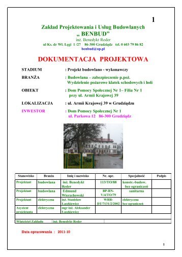 DOKUMENTACJA PROJEKTOWA - SOP - GrudziÄdz