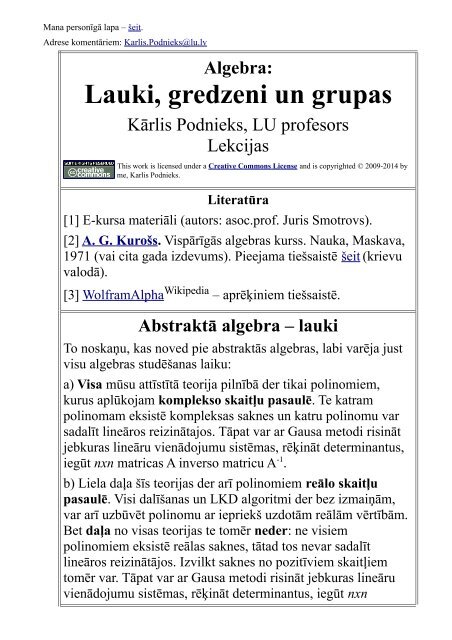 Lauki, gredzeni un grupas