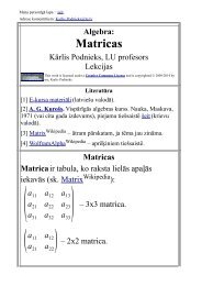 Matricu algebra.