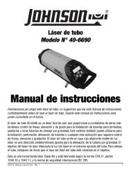 Manual de instrucciones - Johnson Level