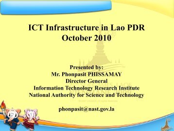 ICT Infrastructure in Lao PDR October 2010 - TEIN3