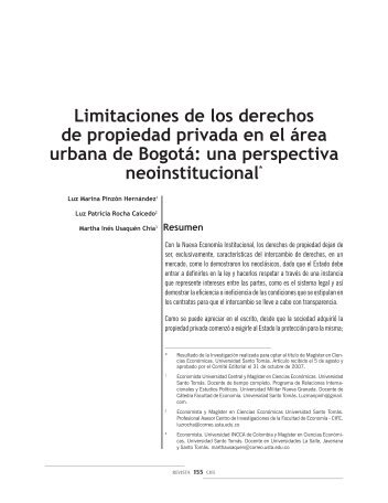 una perspectiva neoinstitucional - Universidad Santo Tomás