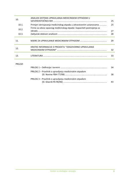 Regionalni plan upravljanja medicinskim otpadom za ... - Ekologija.ba