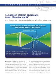 Comparison of Beam Divergence, Beam Diameter ... - Litron Lasers