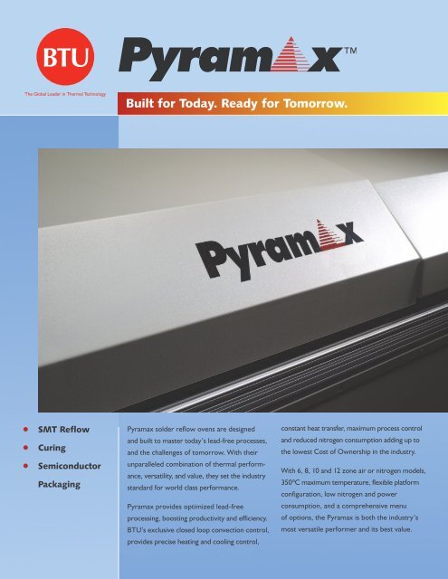 Pyramax reflow ovens specifications - CORE-emt A/S