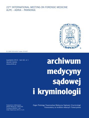 PeÅny numer do pobrania (*.pdf) - Archiwum Medycyny SÄdowej i ...