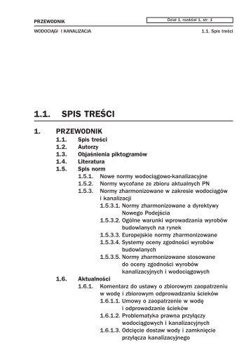 1.1. SPIS TREÅCI