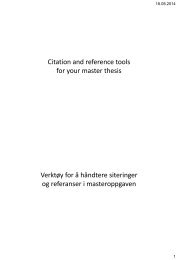 Citation and reference tools for your master thesis