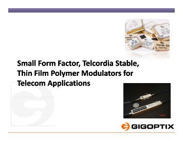 TFPS Telcordia Qualification.pdf - GigOptix.com