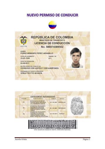 Nuevo Permiso de conducir RepÃºblica de Colombia