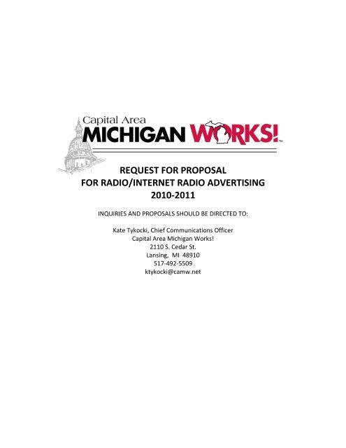 request for proposal for radio internet radio advertising radio advertising proposal