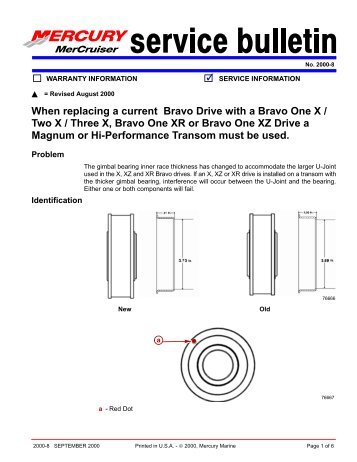 When replacing a current Bravo Drive with a Bravo ... - BoatFix.com