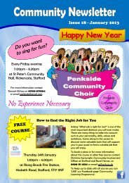 Penkside Newsletter - January 2013 - Stafford and Rural Homes