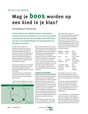 Mag je boos worden op een kind in je klas? - hjk